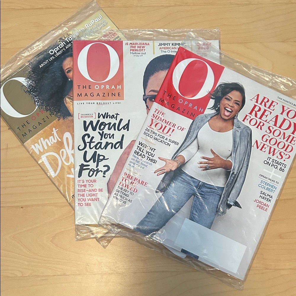 Oprah bundle three unopened magazines 2018